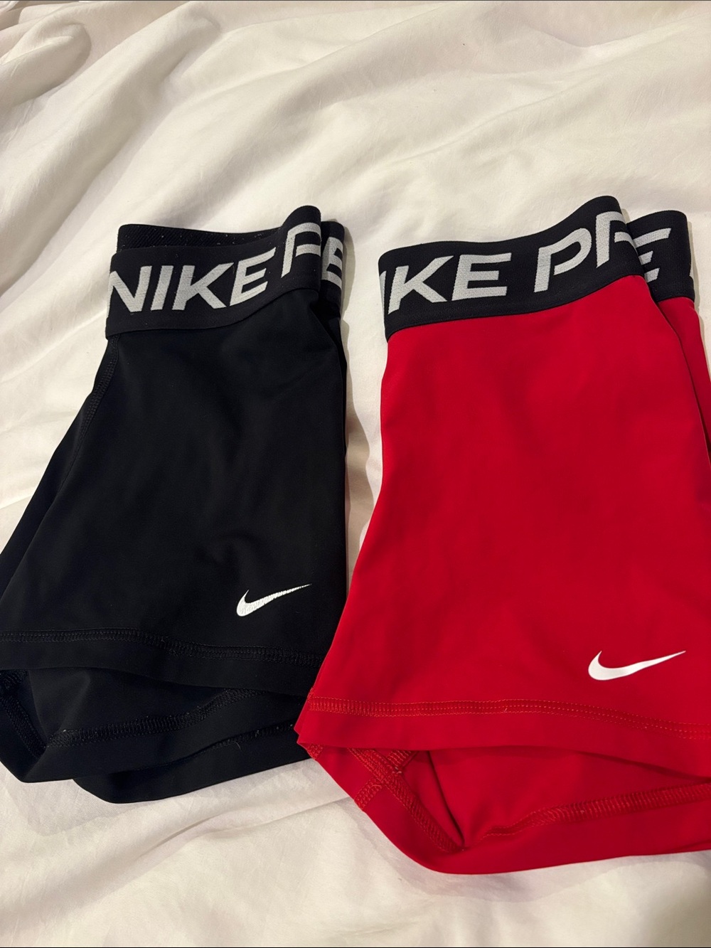 2 Nike Pro Performance Shorts - Black and Red Size XS